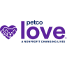 purple heart with text that reads "Petco Love"